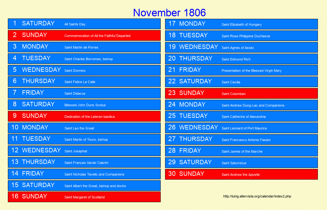 november 1806