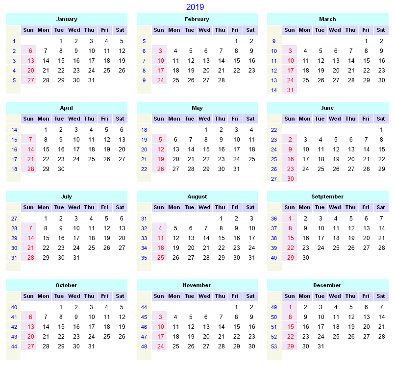 April 2019 Roman Catholic Saints Calendar