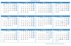 Calendario stampabile - 2024