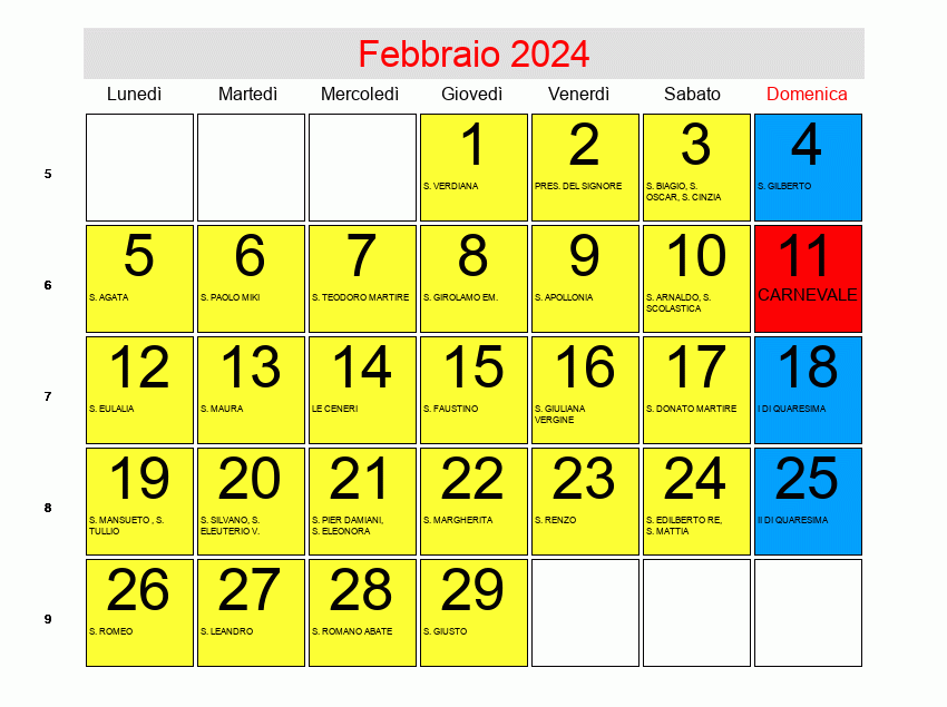 Data del Carnevale 2023