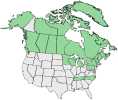 Distributional map for Alnus viridis (Chaix) DC. ssp. crispa (Aiton) Turrill