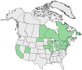 Distributional map for Anthyllis vulneraria L.