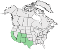 Distributional map for Arenaria lanuginosa (Michx.) Rohrb. ssp. saxosa (A. Gray) Maguire