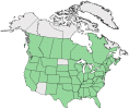 Distributional map for Arenaria serpyllifolia L.