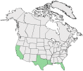 Distributional map for Bauhinia variegata L.