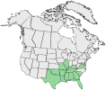 Distributional map for Brunnichia ovata (Walter) Shinners