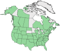 Distributional map for Bromus racemosus L.