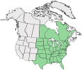 Distributional map for Cardamine rhomboidea (Pers.) DC.