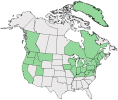 Distributional map for Centaurea jacea L.
