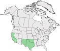Distributional map for Coreopsis wrightii (A. Gray) H.M. Parker