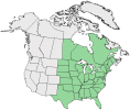 Distributional map for Cryptotaenia canadensis (L.) DC.
