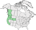 Distributional map for Crepis nana Richardson var. ramosa (Babc.) Cronquist