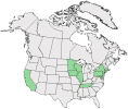 Distributional map for Geranium sibiricum L.