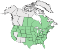 Distributional map for Helianthus tuberosus L.