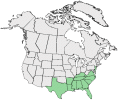Distributional map for Juncus elliottii Chapm.