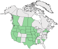 Distributional map for Hosackia americana (Nutt.) Piper