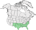 Distributional map for Cynoctonum angustifolium (Torr. & A. Gray) Small