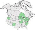 Distributional map for Nicotiana rustica L.
