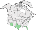 Distributional map for Passiflora foetida L.