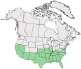 Distributional map for Physalis angulata L.