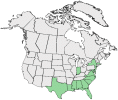 Distributional map for Psilocarya portoricensis Britton