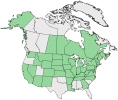 Distributional map for Salix alba L.