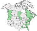 Distributional map for Alsine uliginosa (Murray) Britton