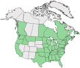 Distributional map for Trifolium arvense L.